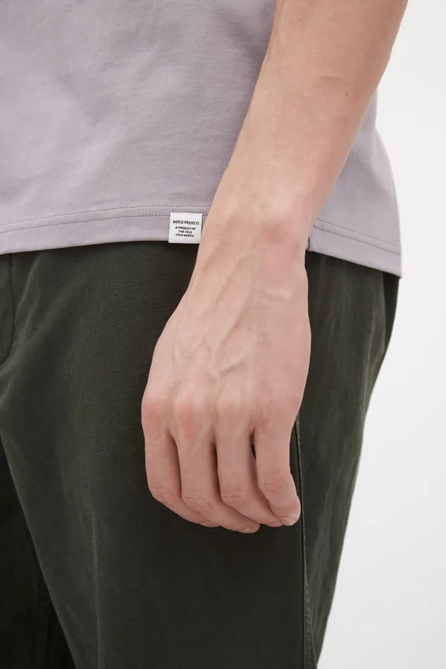Men Johannes Organic Pocket Tshirt Crocus Purple Norse Projects TShirts