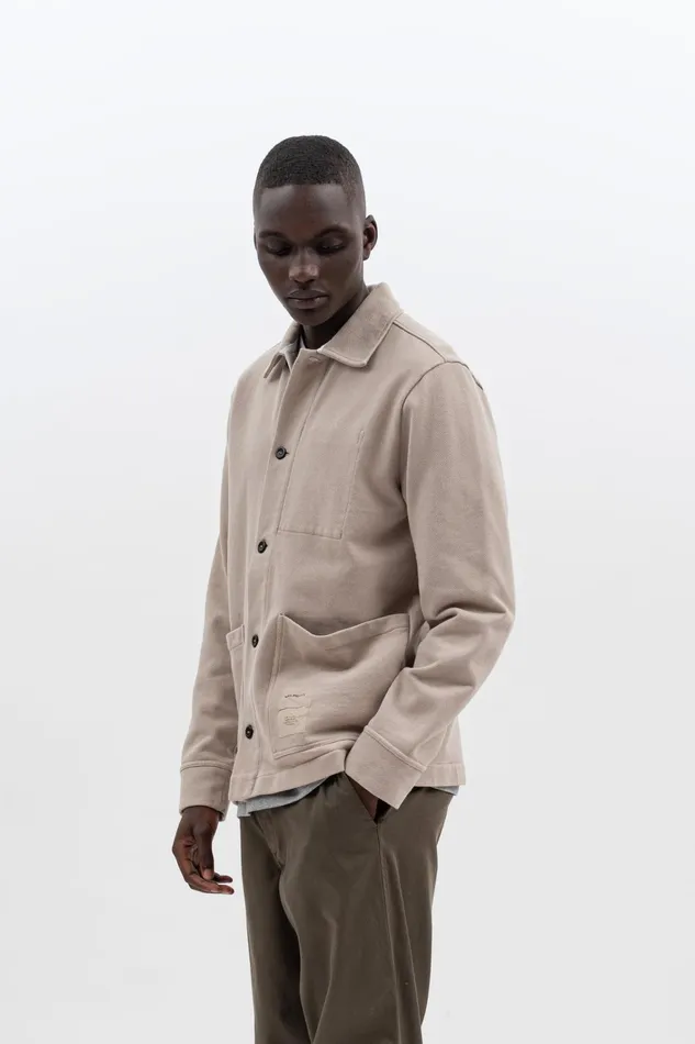 Men Jorn Tab Series Overshirt Light Khaki Norse Projects Overshirts