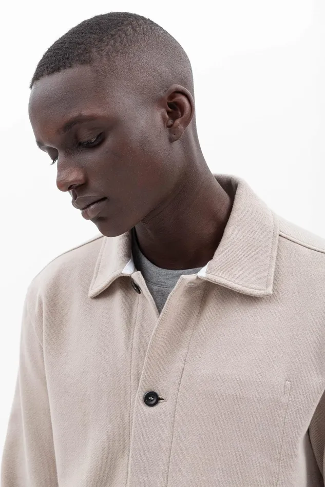 Men Jorn Tab Series Overshirt Light Khaki Norse Projects Overshirts