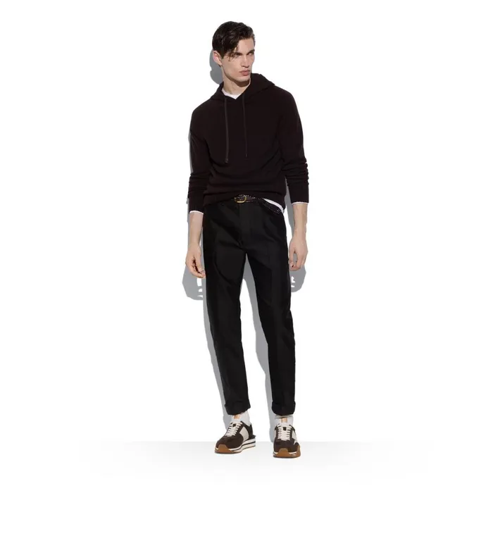 Men Knitwear Tom Ford Seamless Cashmere Hoodie Brown Men Knitwear Tom Ford Seamless Cashmere Hoodie Brown