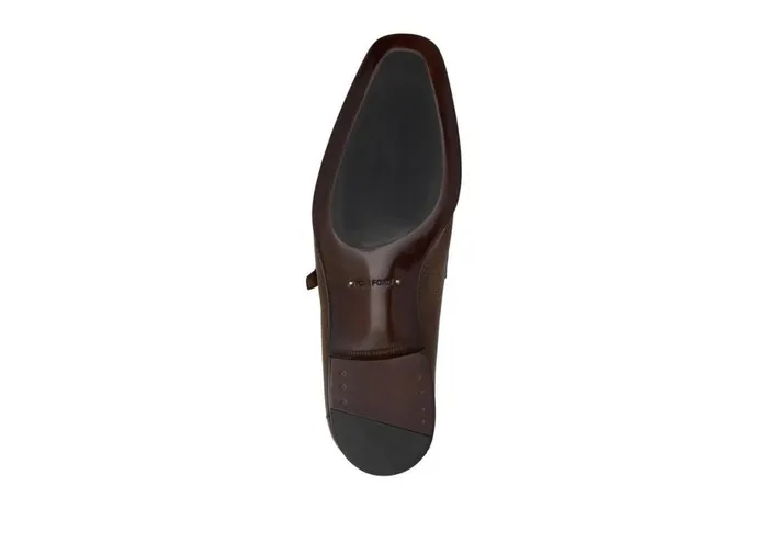 Men Loafers Tom Ford Grain Leather Dover Loafer Brown