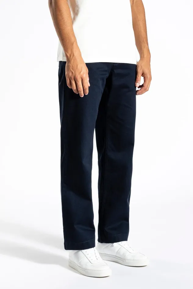 Men Lukas Heavy Dark Navy Norse Projects Trousers
