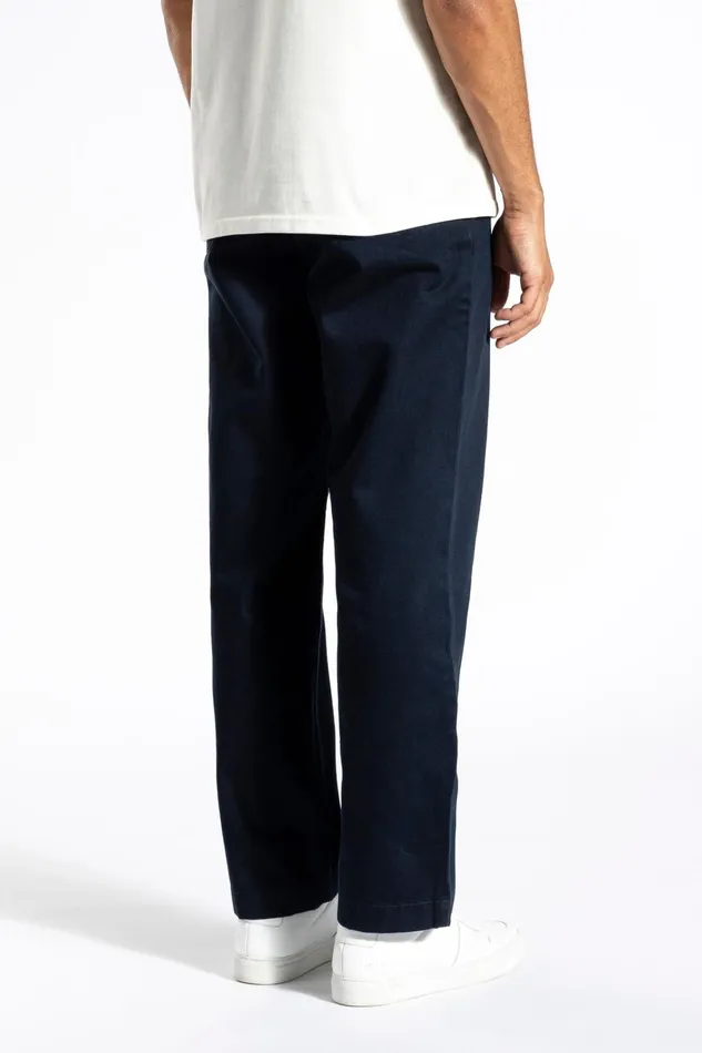 Men Lukas Heavy Dark Navy Norse Projects Trousers