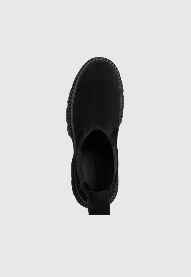 Men Manire De Voir Bordeaux Suede Chelsea Boot Black