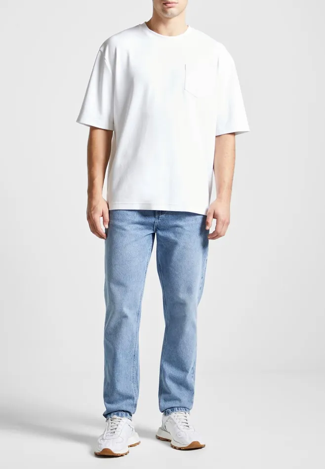 Men Manire De Voir ternel Oversized Fit Cotton TShirt White