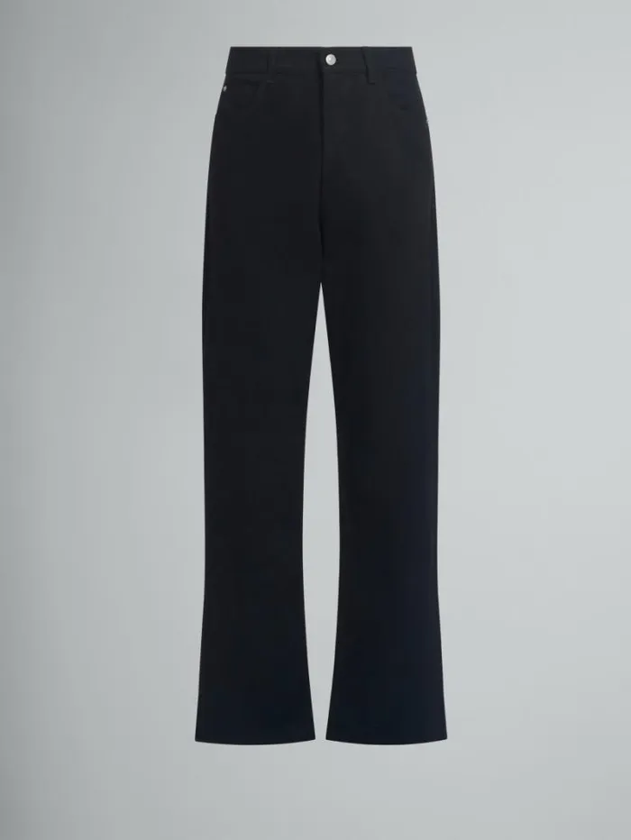 Men Marni Pants Black Denim WideLeg Jeans