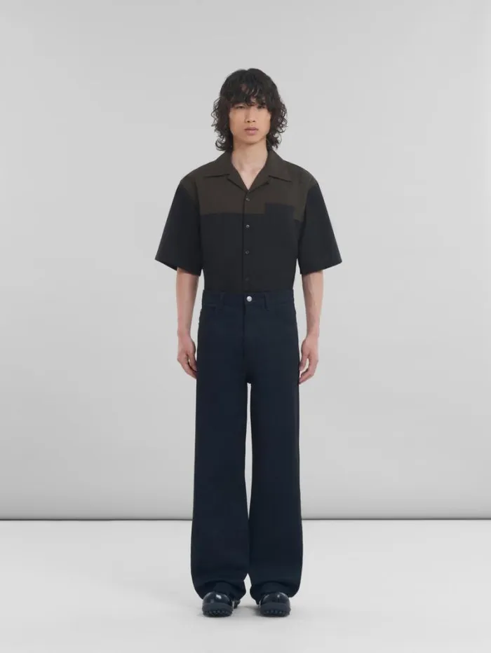 Men Marni Pants Black Denim WideLeg Jeans