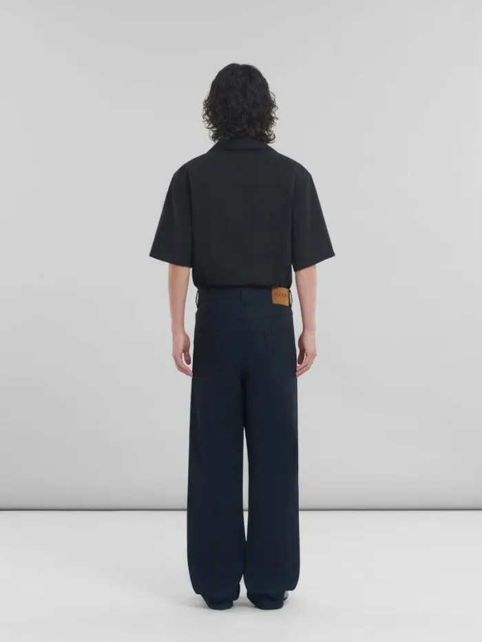 Men Marni Pants Black Denim WideLeg Jeans