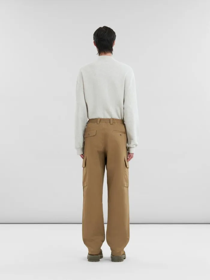 Men Marni Pants Green Organic Gabardine Cargo Pants