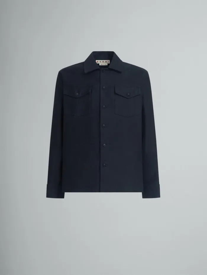 Men Marni Tops and Tshirts Black Organic Cotton Satin Shirt