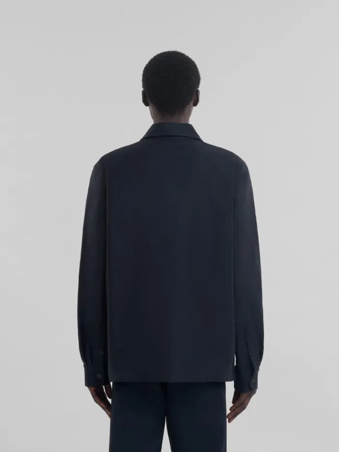 Men Marni Tops and Tshirts Black Organic Cotton Satin Shirt