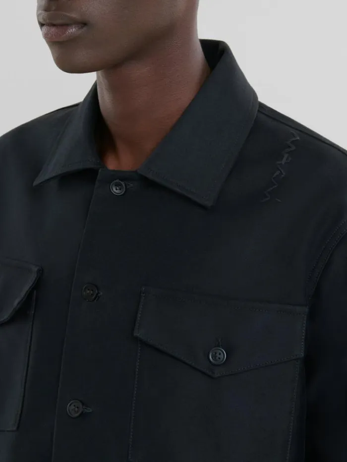 Men Marni Tops and Tshirts Black Organic Cotton Satin Shirt
