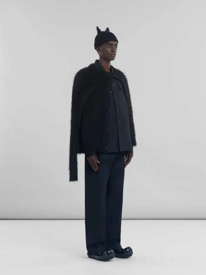 Men Marni Tops and Tshirts Black Organic Cotton Satin Shirt