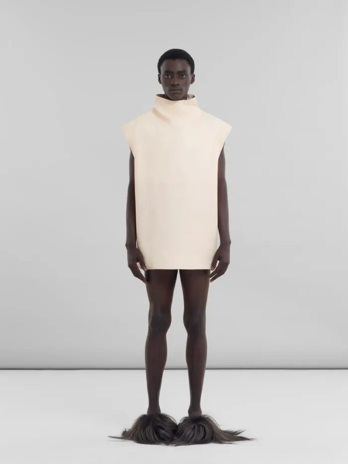 Men Marni Tops and Tshirts Peach Nappa Leather Dress