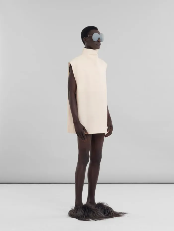Men Marni Tops and Tshirts Peach Nappa Leather Dress