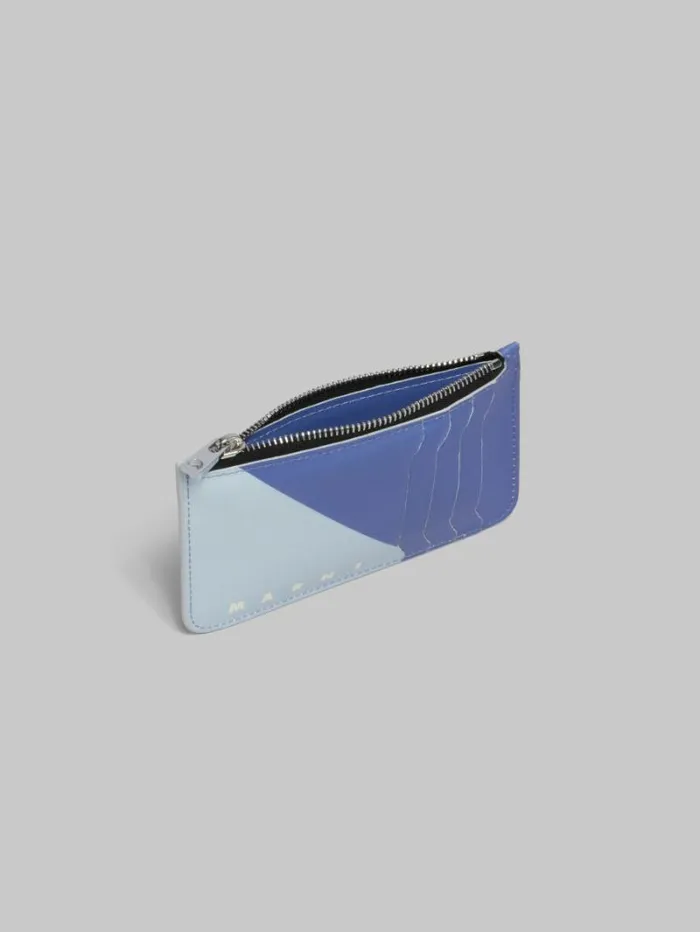 Men Marni Wallets and Small Leather Goods Purple And Blue Tribeca Card Case