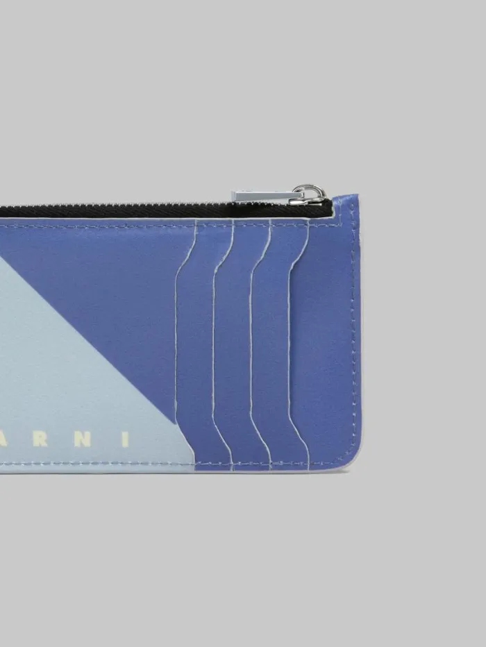 Men Marni Wallets and Small Leather Goods Purple And Blue Tribeca Card Case