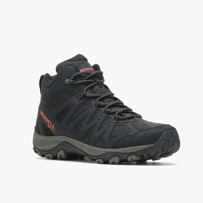 Men Merrell Boots Accentor Sport 3 Mid GORETEX Blacktangerine Men Merrell Boots Accentor Sport 3 Mid GORETEX Blacktangerine