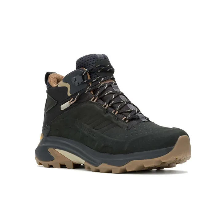 Men Merrell Boots Moab Speed 2 Leather Mid Waterproof Black Men Merrell Boots Moab Speed 2 Leather Mid Waterproof Black
