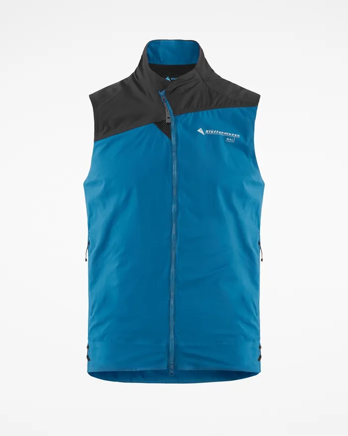Men Nal Windbreaker Vest Blue Sapphireraven Klttermusen Vests