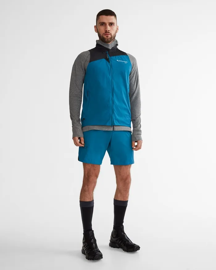 Men Nal Windbreaker Vest Blue Sapphireraven Klttermusen Vests