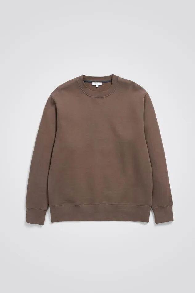 Men Organic Brushed Cotton Sweatshirt Taupe Norse Projects Sweatshirts