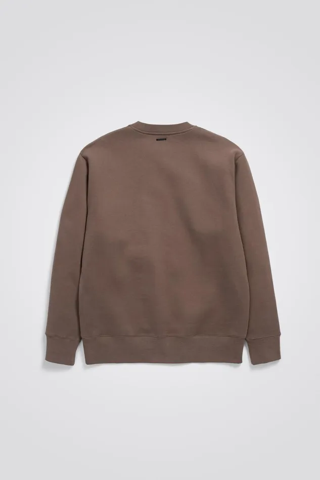 Men Organic Brushed Cotton Sweatshirt Taupe Norse Projects Sweatshirts
