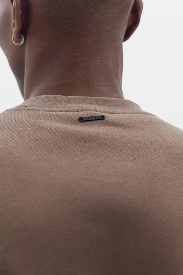 Men Organic Brushed Cotton Sweatshirt Taupe Norse Projects Sweatshirts