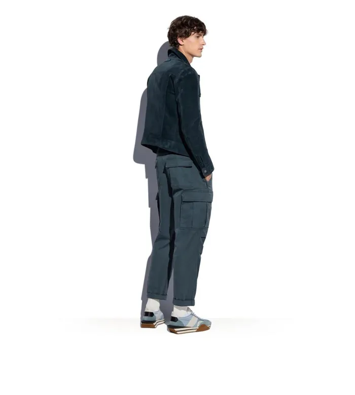 Men Outerwear Tom Ford Cashmere Suede Western Jacket Petrol Men Outerwear Tom Ford Cashmere Suede Western Jacket Petrol