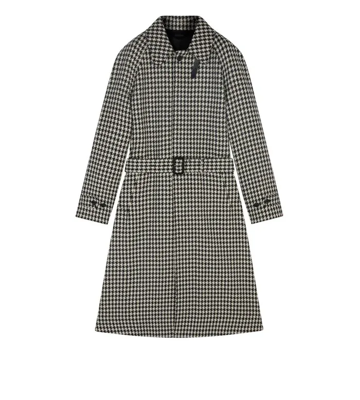 Men Outerwear Tom Ford Grand Pied De Poule Mac Blackwhite