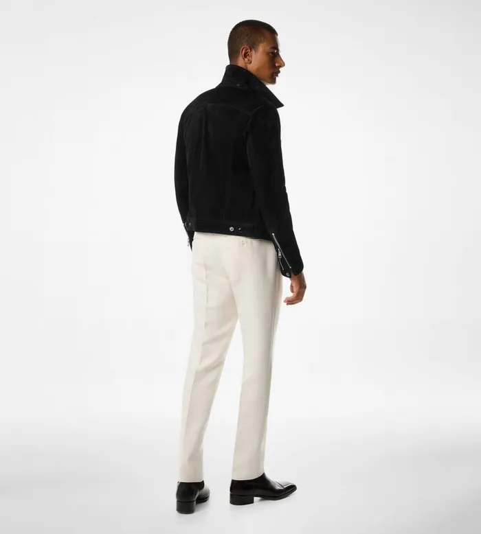 Men Outerwear Tom Ford Soft Suede Zip Blouson Black Men Outerwear Tom Ford Soft Suede Zip Blouson Black
