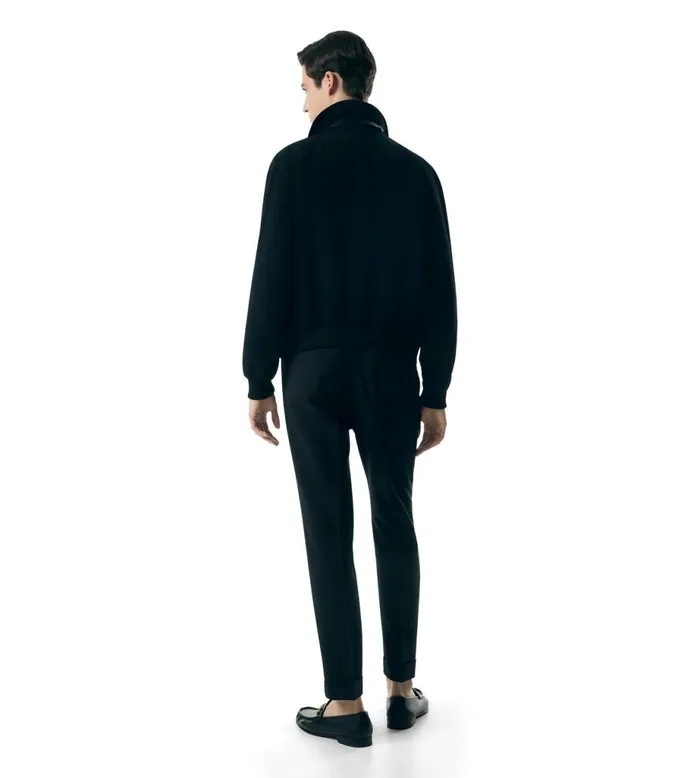 Men Outerwear Tom Ford Technical Cady Chic Collar Blouson Black Men Outerwear Tom Ford Technical Cady Chic Collar Blouson Black
