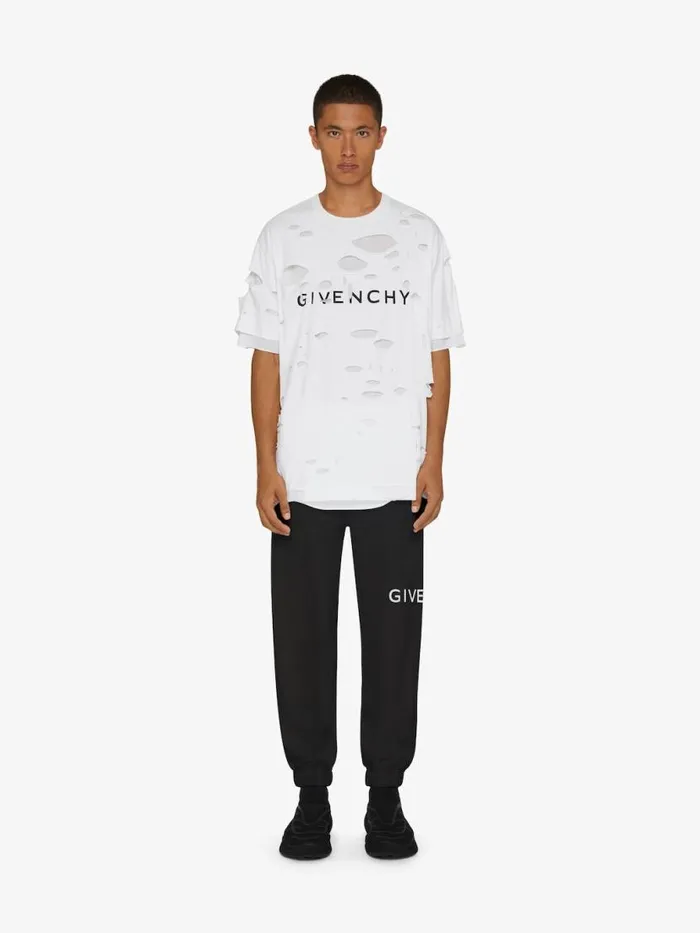 Men Pants and Shorts Givenchy GIVENCHY Archetype Slim Fit Jogger Pants In Fleece Black