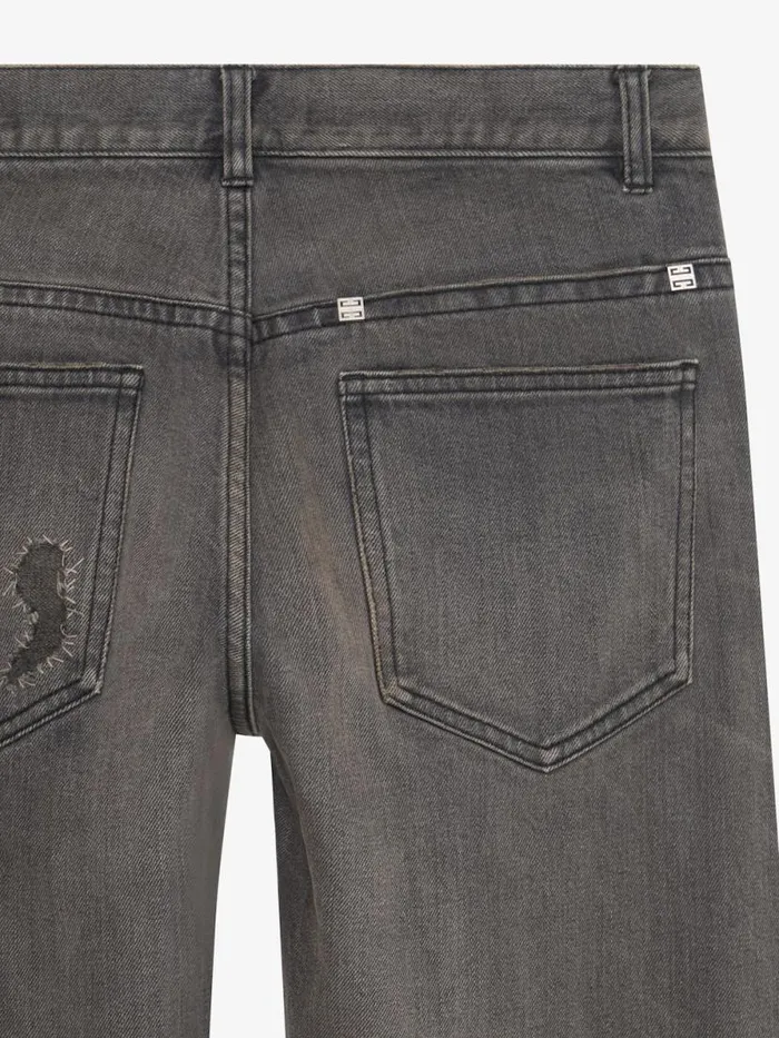 Men Pants and Shorts Givenchy Straight Fit Jeans In Vintage Destroyed Denim Black Men Pants and Shorts Givenchy Straight Fit Jeans In Vintage Destroyed Denim Black