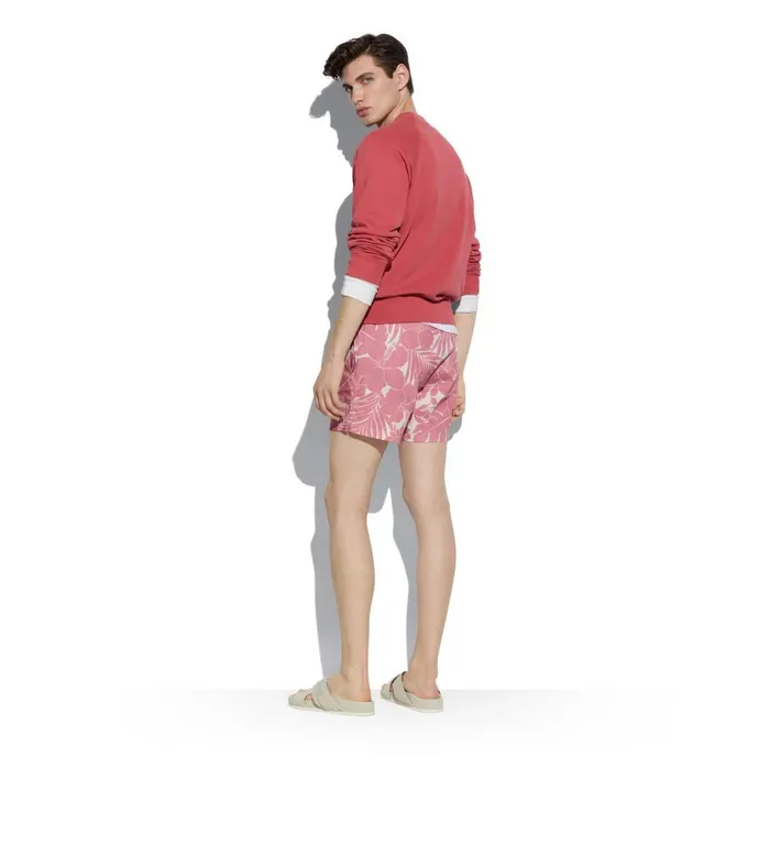 Men Pants and Shorts Tom Ford Floral Print Swim Short Dusty Rose Men Pants and Shorts Tom Ford Floral Print Swim Short Dusty Rose