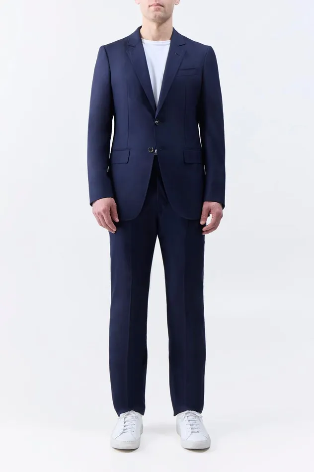 Men Pants Gabriela Hearst Sebastian Pant In Dark Navy Wool