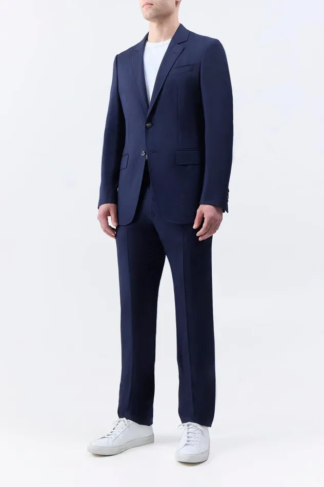 Men Pants Gabriela Hearst Sebastian Pant In Dark Navy Wool