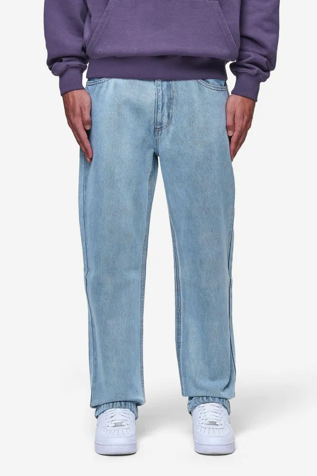 Men Pegador Basic Bottoms Baltra Baggy Jeans Washed Light Blue