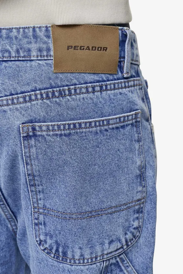 Men Pegador Basic Bottoms Daule Baggy Workwear Jeans Washed Blue Men Pegador Basic Bottoms Daule Baggy Workwear Jeans Washed Blue