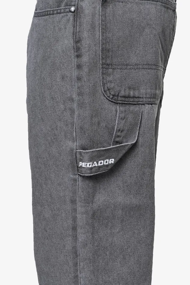 Men Pegador Basic Bottoms Daule Baggy Workwear Jeans Washed Grey Men Pegador Basic Bottoms Daule Baggy Workwear Jeans Washed Grey