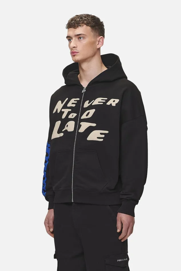 Men Pegador Hoodies Corey Terry Boxy Sweat Jacket Washed Black Men Pegador Hoodies Corey Terry Boxy Sweat Jacket Washed Black