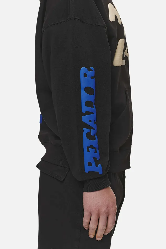 Men Pegador Hoodies Corey Terry Boxy Sweat Jacket Washed Black Men Pegador Hoodies Corey Terry Boxy Sweat Jacket Washed Black