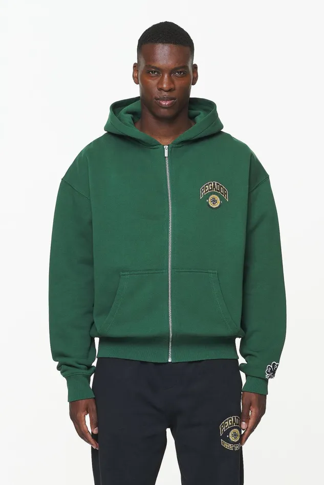 Men Pegador Hoodies Smith Oversized Sweat Jacket Vintage Washed British Green Men Pegador Hoodies Smith Oversized Sweat Jacket Vintage Washed British Green