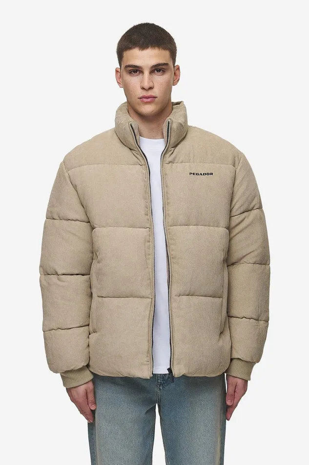 Men Pegador Jacken Solin Cord Puffer Jacket Sand