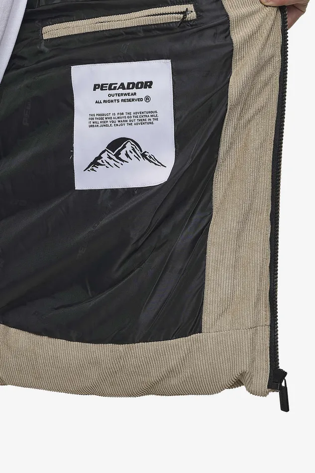 Men Pegador Jacken Solin Cord Puffer Jacket Sand Men Pegador Jacken Solin Cord Puffer Jacket Sand