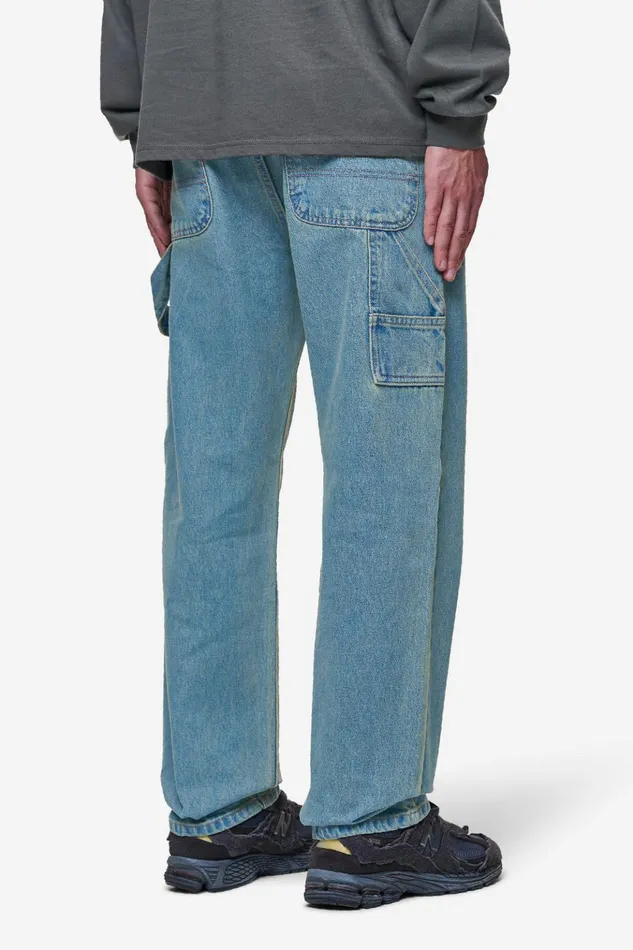 Men Pegador Jeans Daule Baggy Workwear Jeans Washed Vintage Blue Men Pegador Jeans Daule Baggy Workwear Jeans Washed Vintage Blue