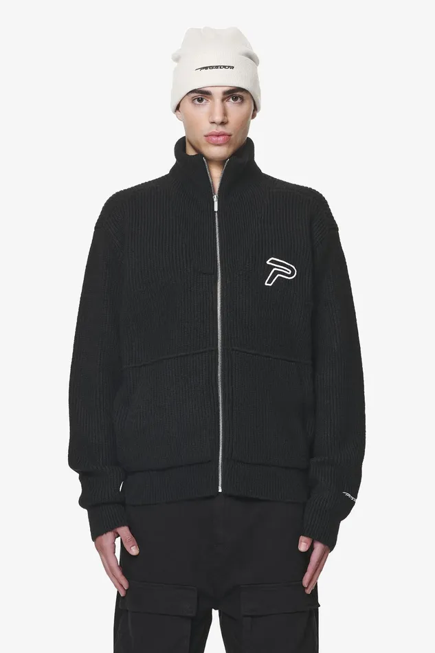 Men Pegador Knitwear Riggo Heavy Knit Jacket Black