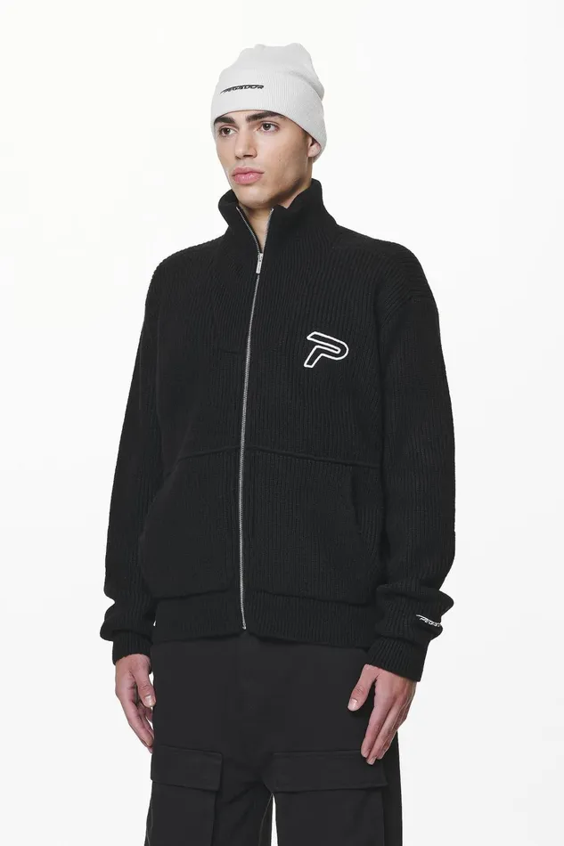 Men Pegador Knitwear Riggo Heavy Knit Jacket Black Men Pegador Knitwear Riggo Heavy Knit Jacket Black