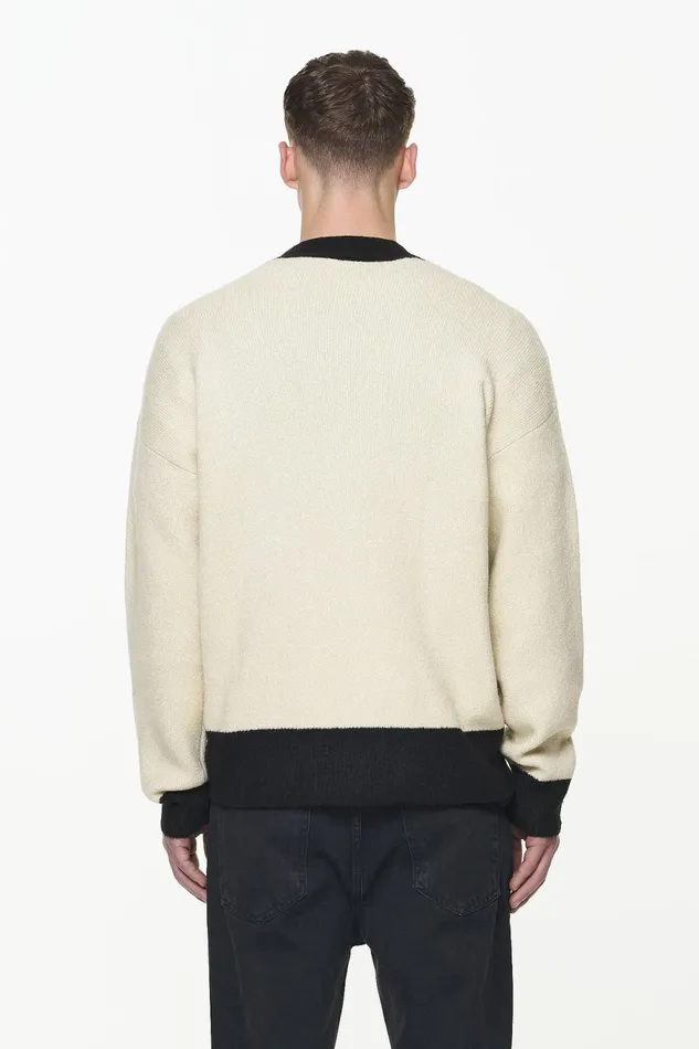 Men Pegador Knitwear Unio Knit Cardigan Onyx Black Kingdom Beige Men Pegador Knitwear Unio Knit Cardigan Onyx Black Kingdom Beige