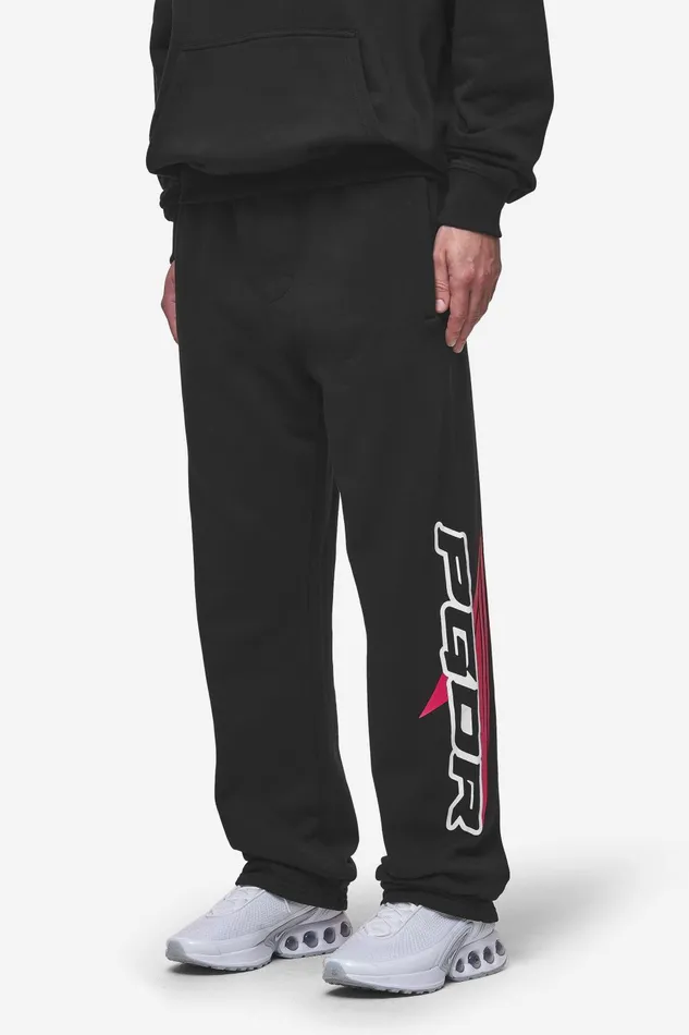 Men Pegador Pants and Joggers Blamor Wide Sweat Pants Washed Black